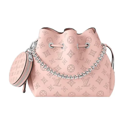 LOUIS VUITTON Bella Mahina Кожа Ведрообразная Сумка Сумка через плечо Женская Розовый Жасмин