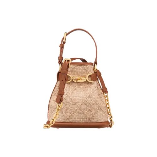 DIOR C'est Dior Кокос Зеленый с Коровьей Кожей Ведрообразная Сумка Сумка через плечо Сумка через плечо Маленькая Женская Естественная