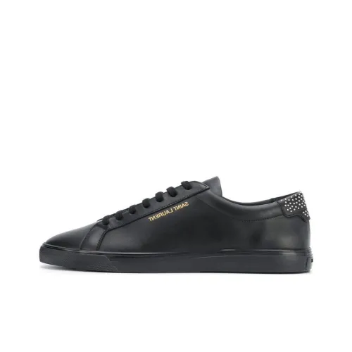 SAINT LAURENT Court Classic Скейтборд Кроссовки Низкие Черные Мужские