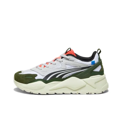 PUMA RS X Efekt Амортизация Износостойкий Низкий Топ Повседневная Обувь Мужская Белый Зеленый