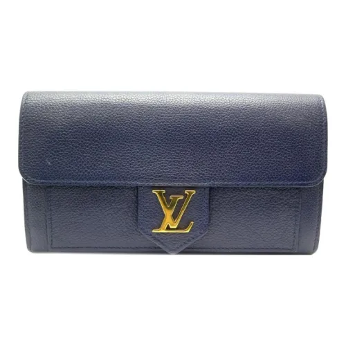 LOUIS VUITTON Телячья кожа Кошелек Женские Морской синий