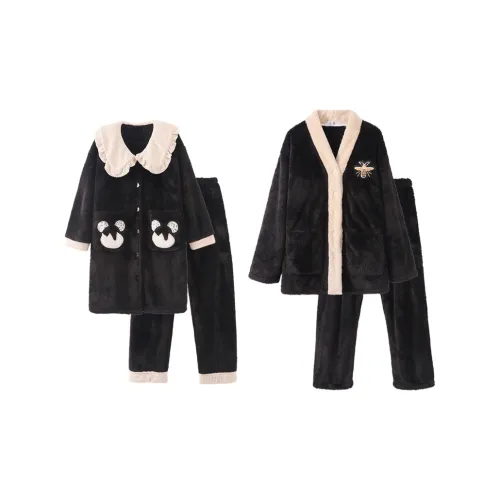 Chun Xi Pajama Комплект Унисекс Черный Белый