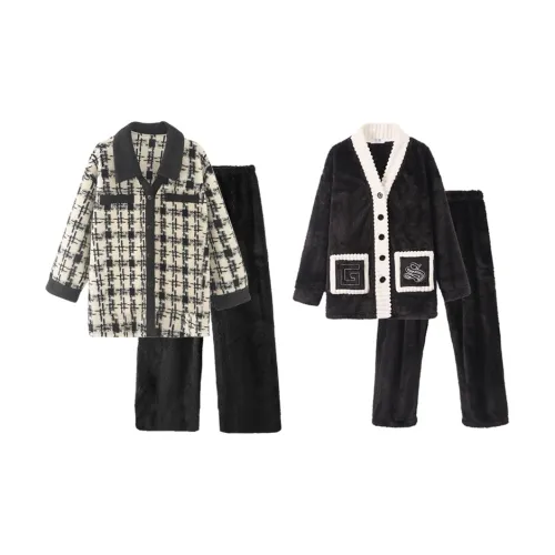 Chun Xi Pajama Комплект Унисекс Французский Премиум Черный