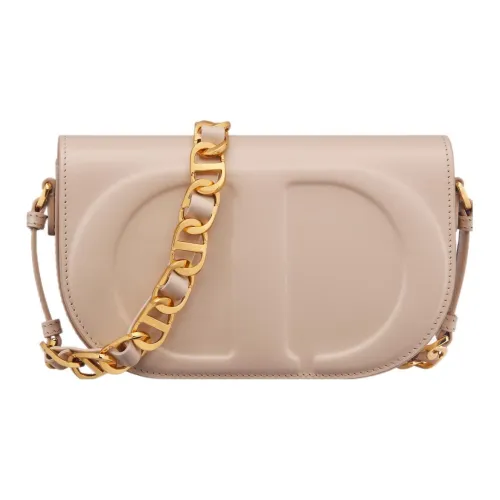 DIOR Гладкая коровья кожа Сумка через плечо Стандартная Женская Карамель Бежевый