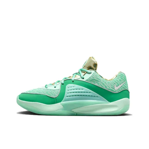 Nike KD 16 NRG Нижняя юбка Устойчивая к истиранию Низкий Топ Баскетбольные кроссовки Мужской Зеленый Азиатская Версия