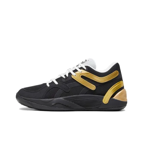 PUMA Trc Blaze Баскетбольные кроссовки Low Топ Черный Золотой Унисекс