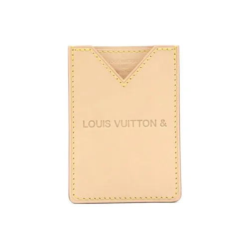 LOUIS VUITTON Кожа Держатель для карт Стандартный Унисекс Бежевый