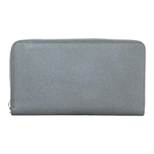 LOUIS VUITTON Zippy Taiga Кожа Кошелек Унисекс Серый