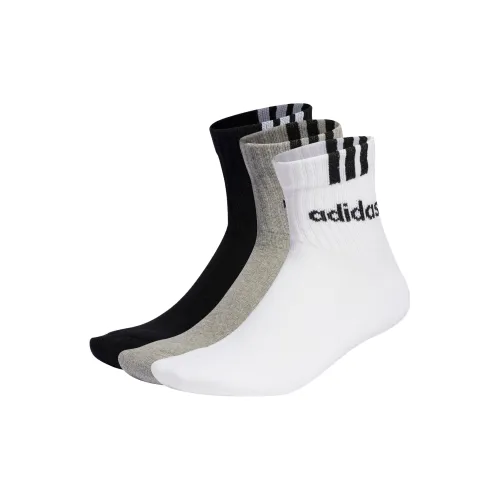 Adidas 3 пары Носки Средний вересковый серый + Белый + Черный Унисекс