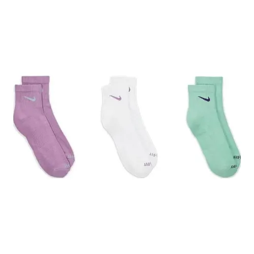 NIKE 3 шт Фиолетовый+Белый+Зеленый Женские Носки MID до икры