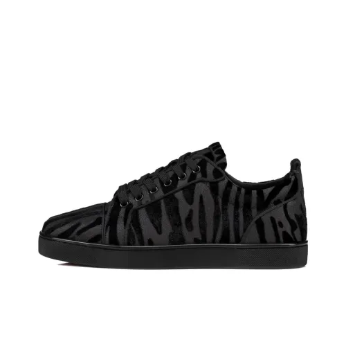 Christian Louboutin Louis Скейтборд Кроссовки Низкие Топ Черные Серые Мужские