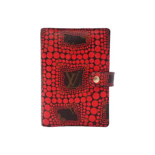 LOUIS VUITTON × Yayoi Kusama Коллаборация Холст 6 Hole System Ноутбук Защитный чехол Сумка Аксессуар Унисекс Красный