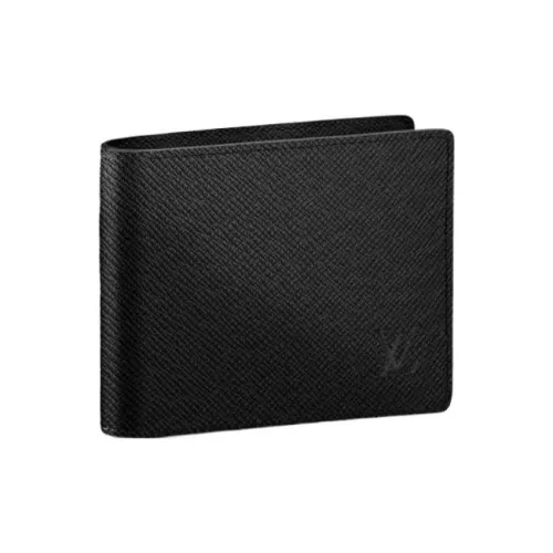 LOUIS VUITTON Taiga Кожа Кошелек Мужской Черный