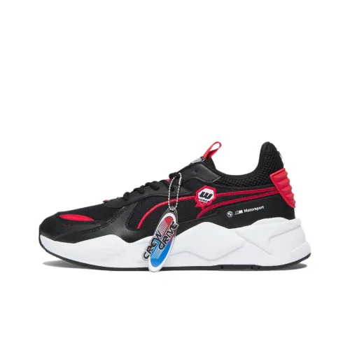 PUMA BMW M Motorsport Амортизация Износостойкий Низкий Топ Повседневная Обувь Мужская Черный Красный