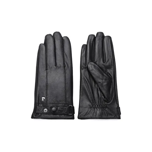PIERRE CARDIN Козья кожа Натуральная кожа Перчатки Мужские Черные