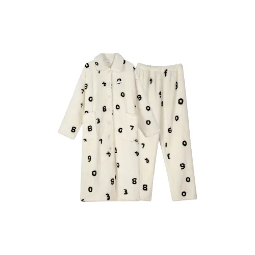 Same Language Домашний костюм женский бумага Сюань белый чернильно-черный