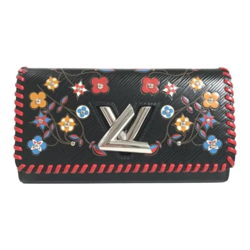 LOUIS VUITTON Кошелек из кожи EPI женский черный