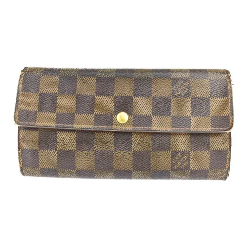 LOUIS VUITTON Кожа Кошелек Унисекс Коричневый