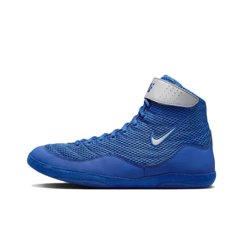 Nike Inflict Slip-Resistant Abrasion-Resistant High Top Training Shoes Men's Gray Blue Найк Инфликт Антизлипный Устойчивый к Износу Высокий Топ Тренировочные Кроссовки Мужские Серый Синий