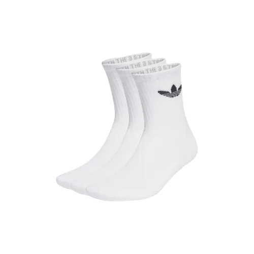 Adidas Originals Носки Crew Унисекс 3 упаковки белые