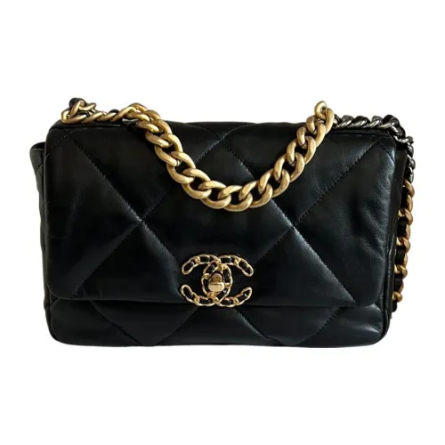 CHANEL 19Bag Овчина Сумка через плечо Маленькая Женская Черная