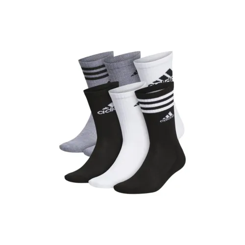 Adidas 6 пар Серый+Серый+Белый+Черный+Белый+Черный Мужские носки MID до икры