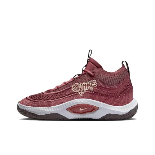 Nike Cosmic Unity 3 Slip-Resistant Abrasion-Resistant MID Баскетбольные кроссовки Мужские Красный Белый