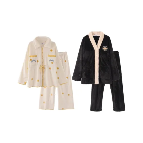 Chun Xi Pajama Комплект Унисекс Белый Золото Черный Белый