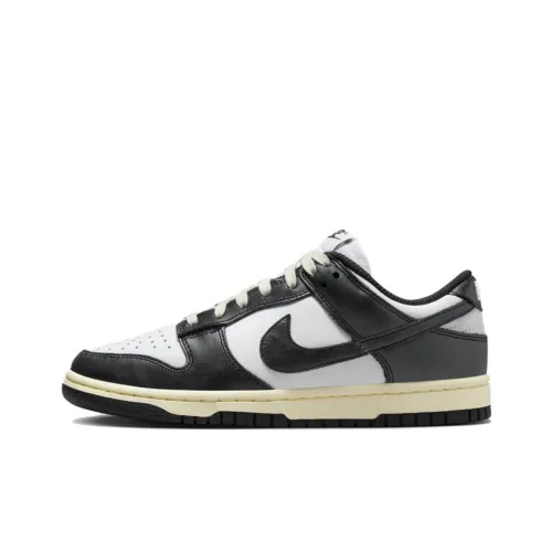 Nike Dunk Low Prm 'Винтаж Панда' Низкий топ Скейтборд Кроссовки Женские Черный Белый Панда