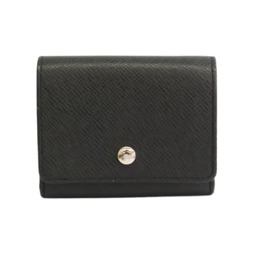 LOUIS VUITTON Кожа Монетница Кошелек Обычный Унисекс Черный