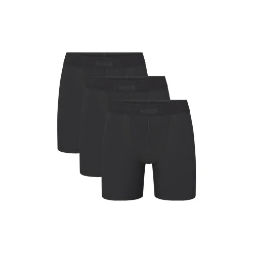 SKIMS FW23 COTTON серия 3 упаковки Черный/Оникс Мужские боксер-шорты