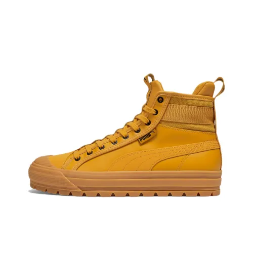 PUMA Capri Para High Топ Скейтборд Кроссовки Унисекс Янтарно-Желтый