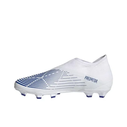 Adidas Predator Edge.3 FG Твердый Грунт Амортизация Износостойкие Футбольные Бутсы Мужские Белый Синий