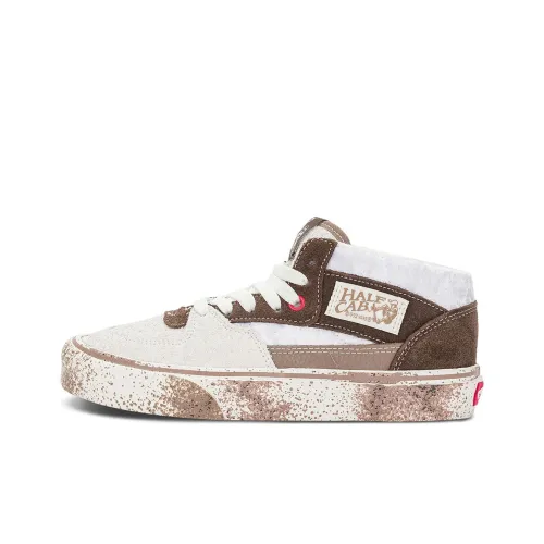 VANS Half Cab Амортизация Износостойкий MID Топ Скейтборд Кроссовки Унисекс Черный Белый