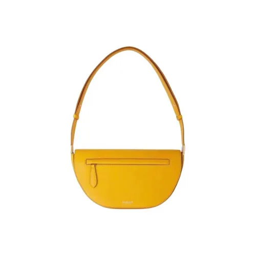 Burberry OLYMPIA Кожа Плечевая Сумка Сумка-полумесяц Сумка Сумка через плечо Мини Женская Ярко-желтая