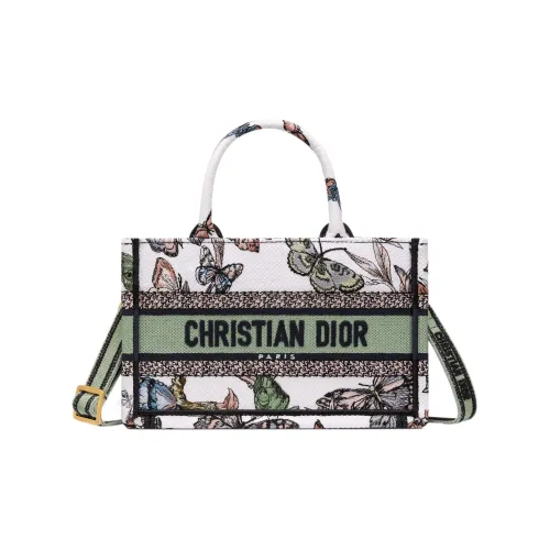 DIOR BookTote Вышивка Сумка-тоут Сумка для покупок Мини Сумка Женская Многоцветная