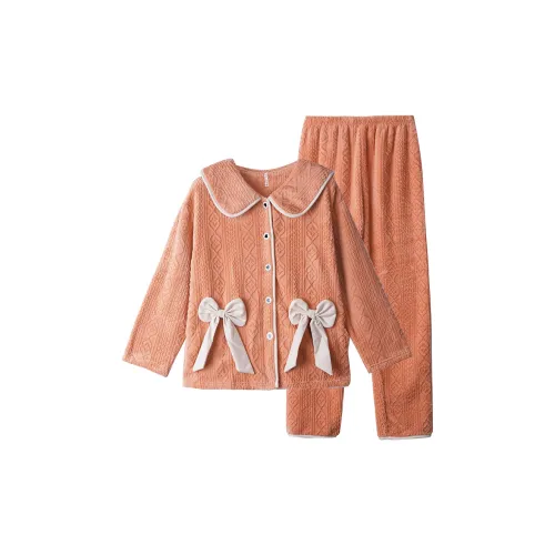 Dorame Апельсин Женские Пижамные Комплекты