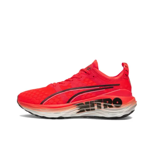 PUMA ForeverRUN Nitro Амортизация и Дышащий Низкий Топ Беговые кроссовки Женские Красные