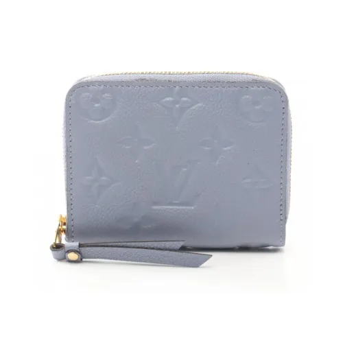 LOUIS VUITTON Zippy Кожа Монетница Кошелек Обычный Женский Светло-Синий
