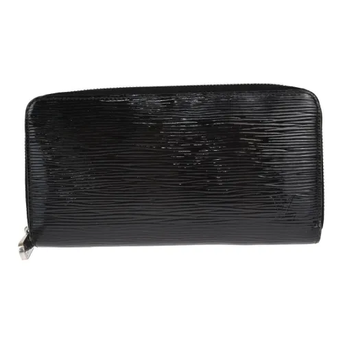 LOUIS VUITTON Zippy кошелек из кожи EPI средний унисекс черный