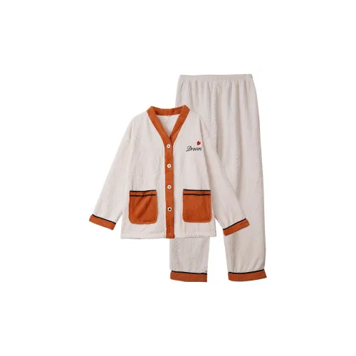 Dorame Экрю Женские Пижамные Комплекты