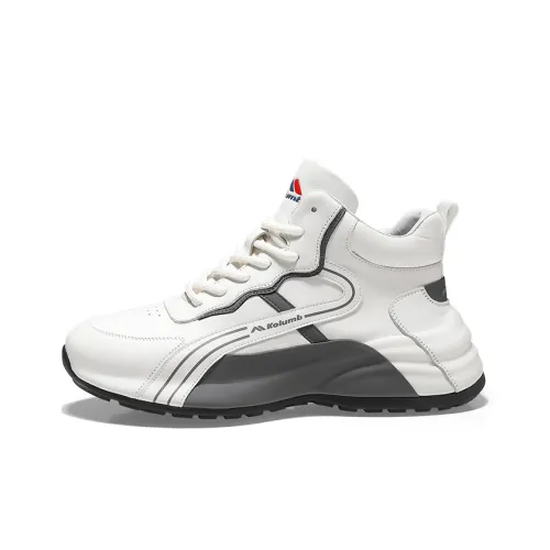 KOLUMB Высокий Топ Повседневная Обувь Мужская Белый Серый