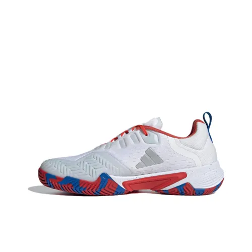 Adidas Barricade Теннисные Кроссовки Низкие Белые и Красные Мужские