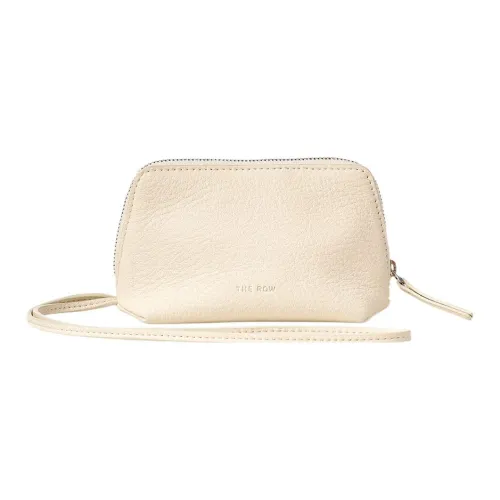 THE ROW Crushed Телячья кожа Клатч Мини Женский Айвори Белый