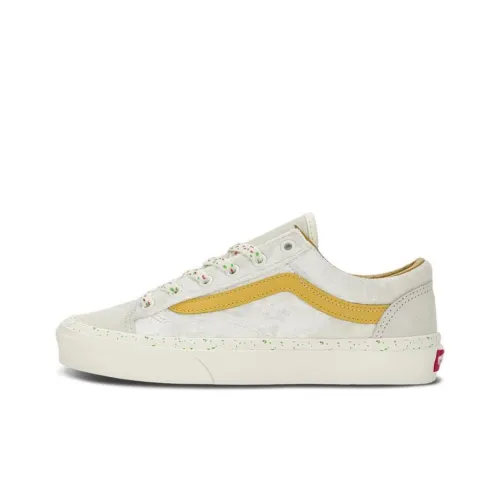 Vans Style 36 Амортизация Износостойкие Низкие Кроссовки для Скейтбординга Унисекс Серый Белый Желтый