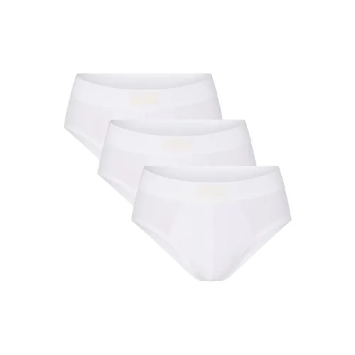 Skims FW23 MENS Series 3 Pack White CHALK Men's Bikini Briefs Skims FW23 MENS Серия 3 Пачка Белый CHALK Мужские Трусики-Бикини