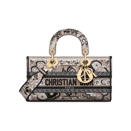 DIOR LADY D Радость Бабочка Bandana Узор Вышивка Сумка Lady Dior Сумка через плечо Сумка среднего размера Женская