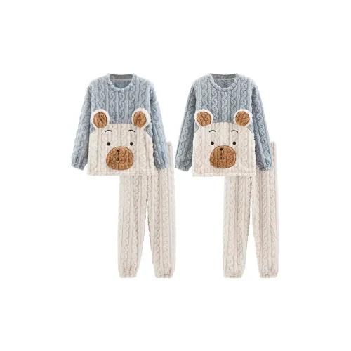 MIANQU Медведь Унисекс Пижамные комплекты
