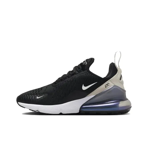 Nike Air Max 270 Амортизация Износостойкие Низкие Кроссовки для Бега Женские Черный Белый