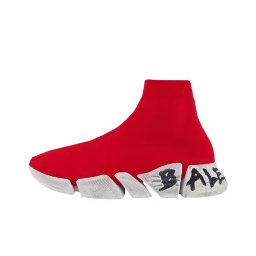 Balenciaga Speed 2,0 High Топ Повседневная обувь Мужская Красная